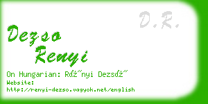 dezso renyi business card